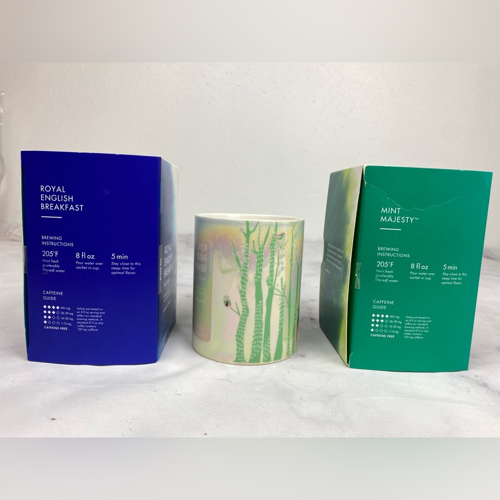 🥳SALE🥳RARE TEAVANA Starbucks Royal English Tea & Mint Majesty Tea + mug - Picture 7 of 15